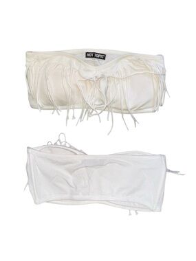 Hot Topic White Fringe Bandeau